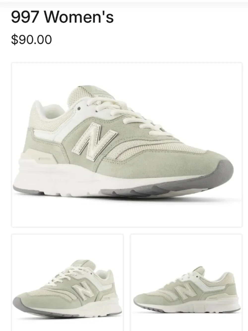 Like New New Balance 997 muted sage